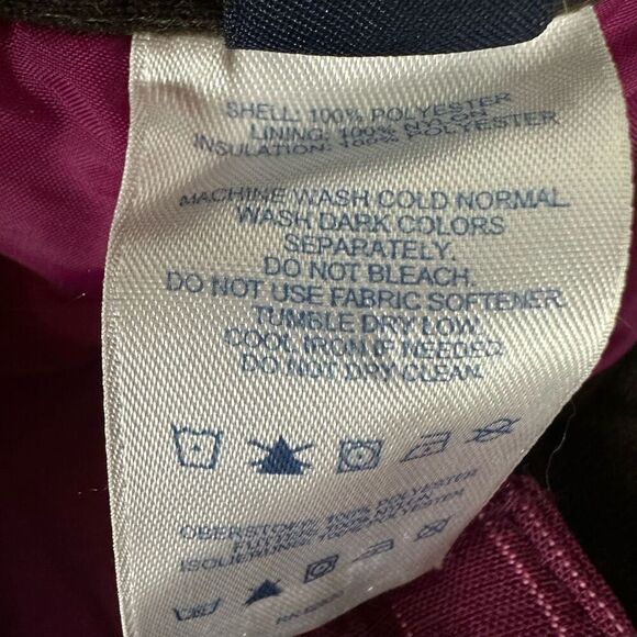 Lands’ End Snow Ski Pants Girls Plaid size 8 Dark Pink - Picture 7 of 7